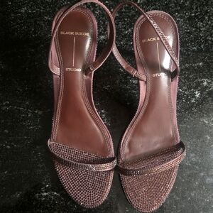 Women's Burgundy Strappy Evening Heels